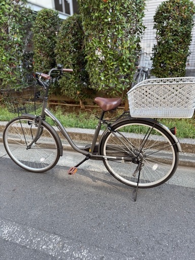 ママチャリ 26インチ 籠付き 変速なし