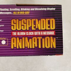 SUSPENDED ANIMATION アラームクロック LED 浮遊表示 時計 CAN YOU IMAGINE 長期保管品 現状品 インテリア レトロ Y2248の画像