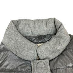 186000 Herno ヘルノ カシミヤシルク切り替えダウンコート 44 グレー カシミヤ レディース [240910HM100345]の画像