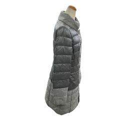 186000 Herno ヘルノ カシミヤシルク切り替えダウンコート 44 グレー カシミヤ レディース [240910HM100345]の画像