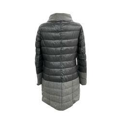 186000 Herno ヘルノ カシミヤシルク切り替えダウンコート 44 グレー カシミヤ レディース [240910HM100345]の画像