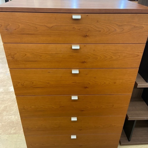 【来店いただける方限定】　ニトリ　6段チェスト　ダークブラウン　【トレファク摂津店】