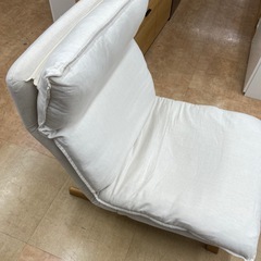 【来店いただける方限定】　無印良品　1人掛けソファー　ハイバックリクライニングソファー　アイボリー　【トレファク摂津店】の画像