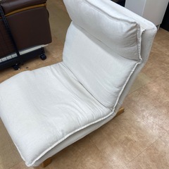 【来店いただける方限定】　無印良品　1人掛けソファー　ハイバックリクライニングソファー　アイボリー　【トレファク摂津店】の画像