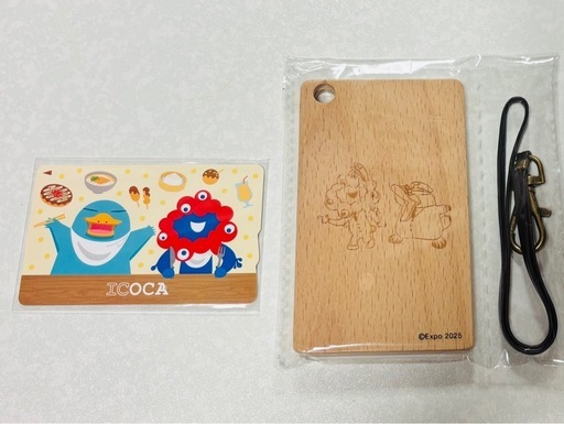 ミャクミャク　ICOCA 木製ケース お話中【新品・未使用】万博記念ICOCAミャクミャク＆イコちゃん木製