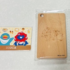 【新品・未使用】万博記念ICOCAミャクミャク＆イコちゃん木製ケース付きの画像