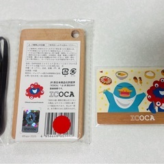 【新品・未使用】万博記念ICOCAミャクミャク＆イコちゃん木製ケース付きの画像