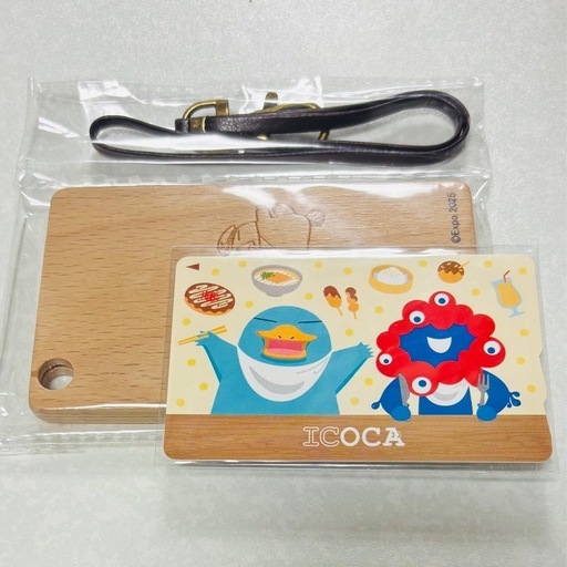 お話中【新品・未使用】万博記念ICOCAミャクミャク＆イコちゃん木製