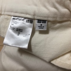 UNIQLO パンツ　ヒートテック　スキニー　ホワイトMの画像