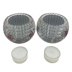 186001 現状品 Baccarat バカラ Baccarat ペア☆キャンドルランプ クリア ガラス [0000000000193]の画像