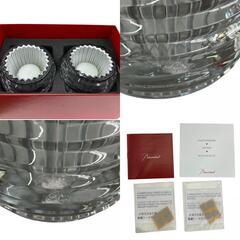 186001 現状品 Baccarat バカラ Baccarat ペア☆キャンドルランプ クリア ガラス [0000000000193]の画像