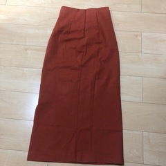 basement online タイトスカート　ハイウェスト　テラコッタ　スリットの画像