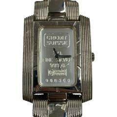 186000 現状品 CREDIT SUISSE クレディスイス 腕時計（クォーツ） 純銀インゴッド 5g ユニ メンズ [0000000000197]の画像