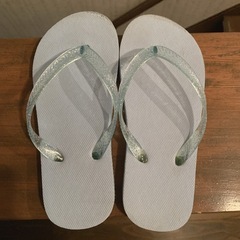 18cm☆水色のビーチサンダルの画像
