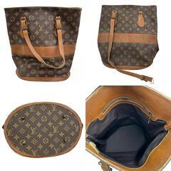 186005 現状品 LOUIS VUITTON ルイ・ヴィトン LOUIS VUITTON バケットGM トートバック ブラウン レディース [1000027751755]の画像
