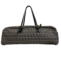 フェンディ FENDI トートバッグ ズッキーノ ハンド ショルダー ミニボストン ボーリングバッグ ネイビーの画像