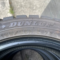 914-1)はめ替え込み！165/55R15 ダンロップスタッドレス中古4本セット！2018年製ウインターマックスWM01の画像