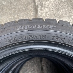 914-2)はめ替え込み！165/55R15 ダンロップスタッドレス中古4本セット！2020年製ウインターマックスWM02の画像