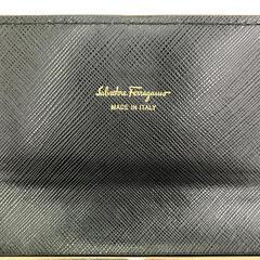 186005 現状品 Salvatore Ferragamo サルヴァトーレフェラガモ Salvatore Ferragamo 長財布 ブラック レザー レディース [1000025365923]の画像