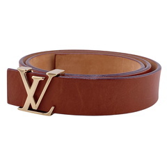 ルイヴィトン LOUIS VUITTON ベルト サンチュールLVイニシアル M6901 ブラウンの画像