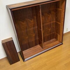【譲ります】アンティーク本棚　ガラス戸付きの画像
