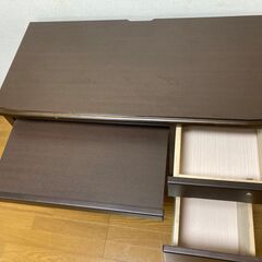 【譲ります】アンティーク調パソコンデスク　スライドテーブル付きの画像
