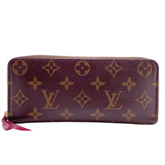 ルイヴィトン LOUIS VUITTON 長財布 モノグラム ポルトフォイユクレマンス ラウンドファスナー M60742 ブラウンの画像