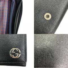 186005 現状品 GUCCI グッチ GUCCI 長財布 ブラック メンズ [1000025365909]の画像