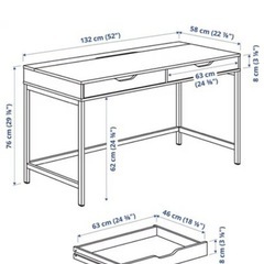 【美品】IKEA デスク/ALEX アレクスの画像