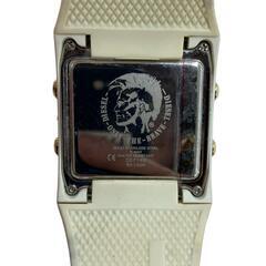 186000 現状品 DIESEL ディーゼル 腕時計（クォーツ） DZ-7149  ホワイト/ゴールド デジタル [0000000000226]の画像