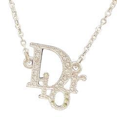 186005 Christian Dior クリスチャンディオール ストーン　ネックレス シルバー [240312HM190226]の画像