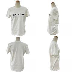 186004 現状品 COACH コーチ COACH エッセンシャルTシャツ　半袖　ロゴ XS ホワイト コットン レディース [1000025330228]の画像