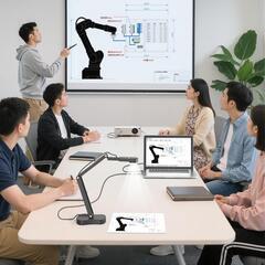 USB書画カメラ⭐️折りたたみ ポータブルWebカメラ 実物投影機能 内臓マイクの画像