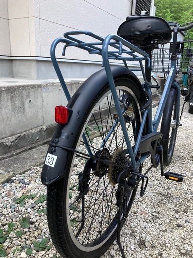 656、ママチャリ26インチ青灰