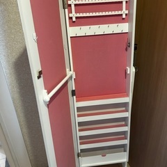 全身鏡付きアクセサリー、小物収納の画像