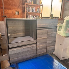 3枚扉キッチンボード　食器棚　土井インテリア工業 
の画像
