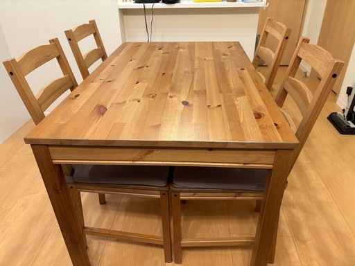 【お譲り先決まりました】ダイニングテーブルセット　IKEA家具
