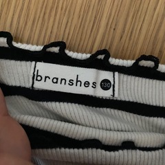 branshes ボーダー　フリルリブTシャツ　130の画像