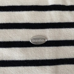 branshes ボーダー　フリルリブTシャツ　120の画像