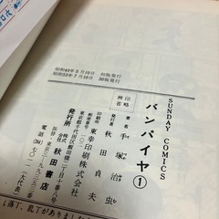 手塚治虫　コミックス／バンパイヤの画像