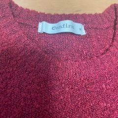 美品！！サイズM メンズニット　レッド　赤の画像