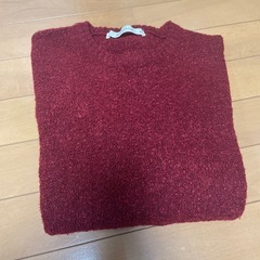美品！！サイズM メンズニット　レッド　赤の画像