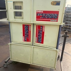  タイショー グレンコンテナ UD-11 ホース約2.8ｍ 籾コンテナ 軽トラ 回転スタンド 籾殻 運搬 穀物搬送機 中古　《徳島県引き取り限定》の画像