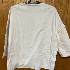 MELROSE CLAIRE ホワイト 五分袖Tシャツの画像