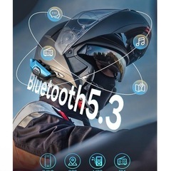 未開封　バイク インカム 通信距離2000m Bluetooth5.3 IP67防水防塵 音楽共有の画像