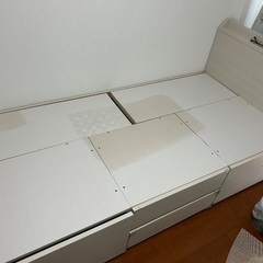 【ニトリ】収納付きシングルベッド➕マットレスの画像