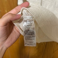 AMERICAN HOLIC アイボリー メッシュ Tシャツ Mの画像