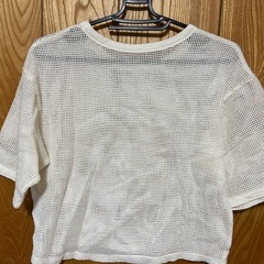 AMERICAN HOLIC アイボリー メッシュ Tシャツ Mの画像