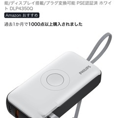 【本体・替コンセントのみ】フィリップス　モバイルバッテリーの画像