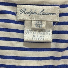 ラルフローレン　Ralph Lauren ストライプ長袖シャツ サイズ~90cmの画像
